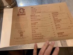 菜单-Cô Thành Restaurant