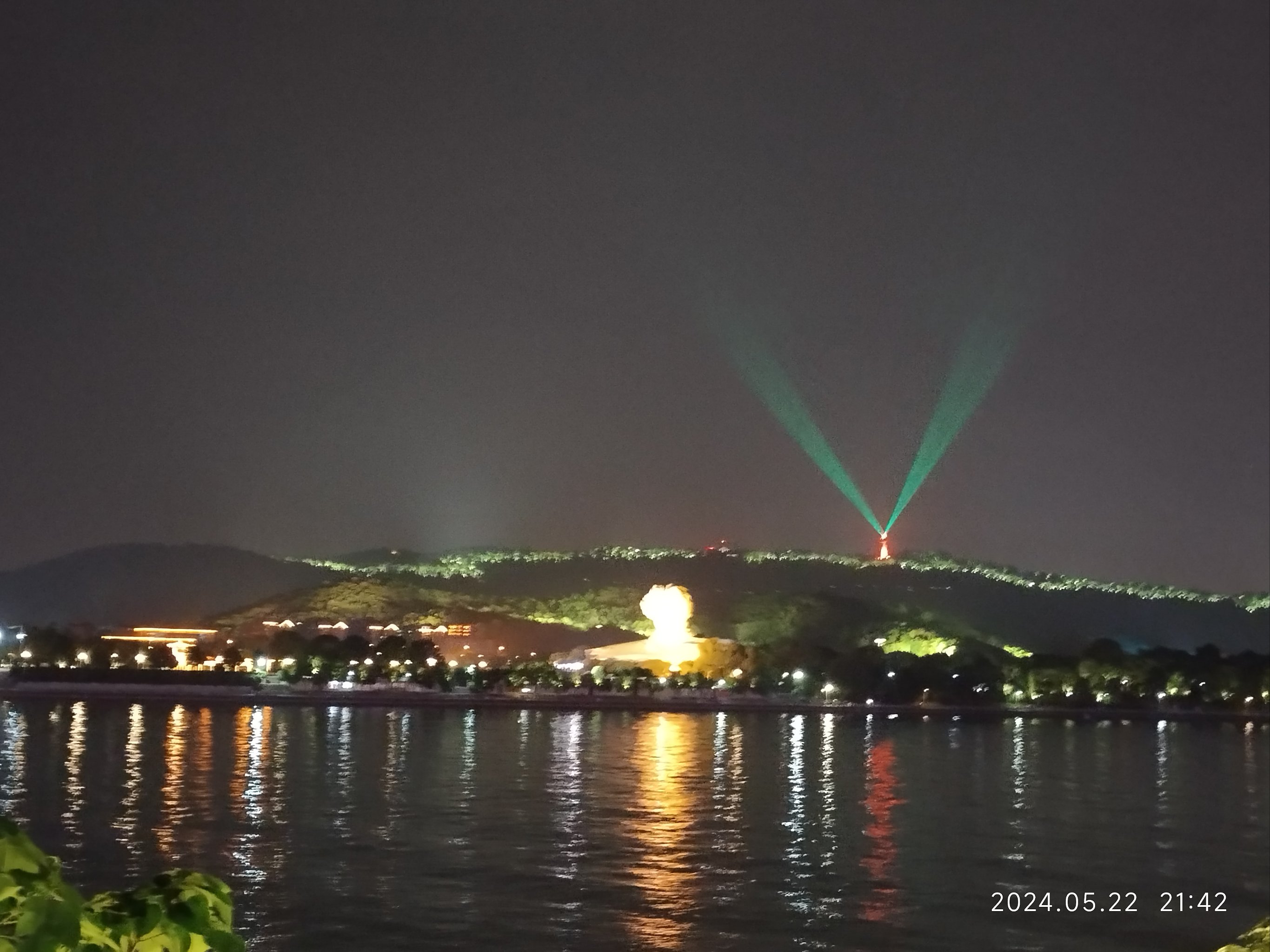 橘子洲夜景真实照片图片