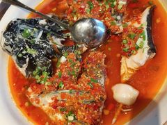老坛剁椒蒸有机鱼头-渔乡米香·剁椒鱼头(四方坪店)