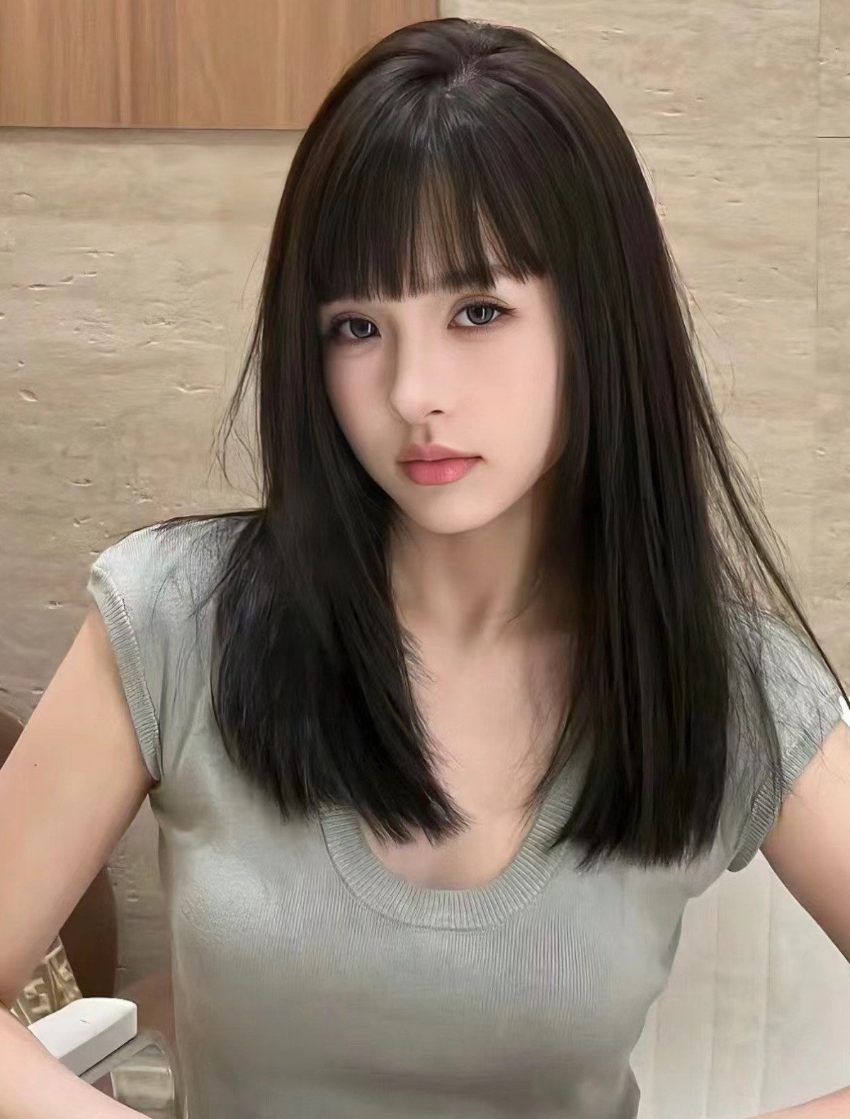 中长直发的简约风