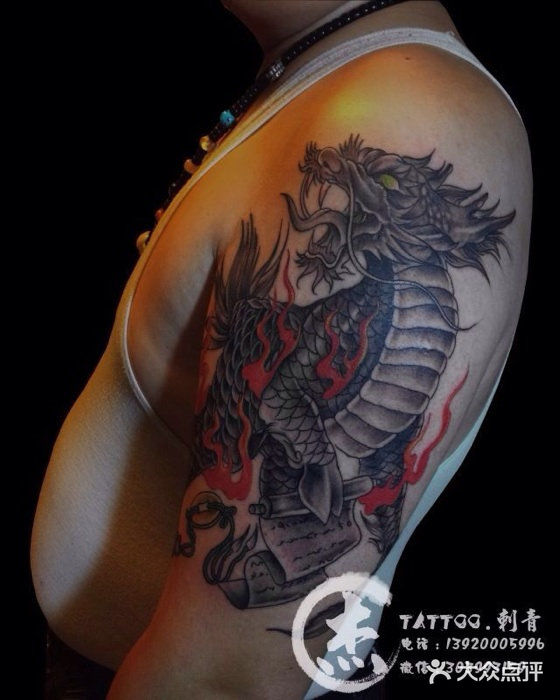 杰tattoo刺青麒麟图片