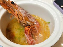 萝卜丝配阿根廷大虾-舜耕山庄四时万和自助餐厅