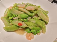 小嫩豆丝瓜配虾仁-秀儿四九城·新京菜(亚运村鸟巢店)