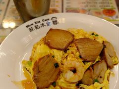 虾仁叉烧双拼滑蛋饭-旺记冰室(九龙中心大厦店)