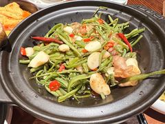 干锅五花肉芸豆丝-云海肴·汽锅鸡·云南代表菜(美罗城店)