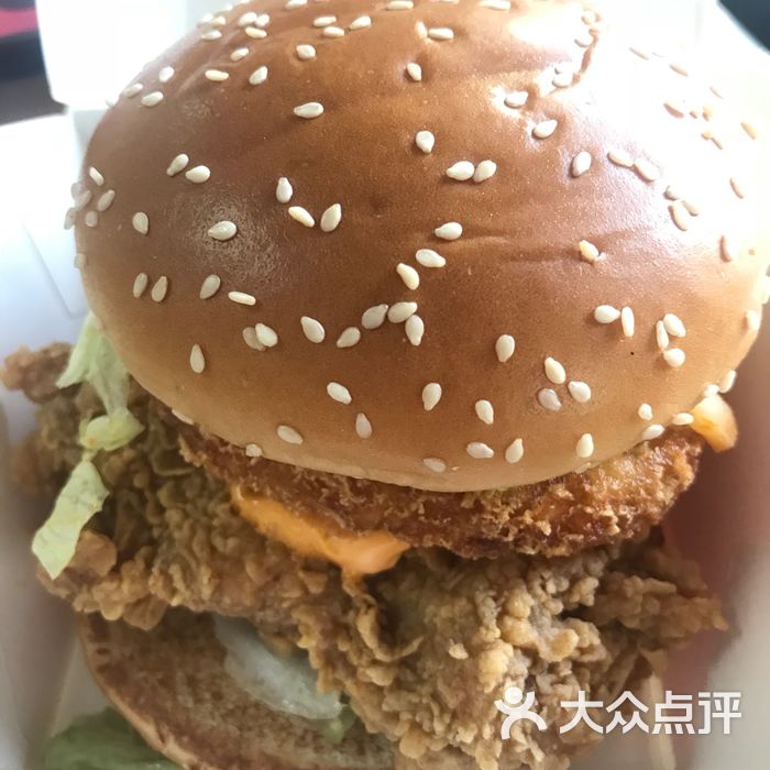 肯德基藤椒嫩笋双层鸡腿堡图片-北京快餐简餐-大众点评网