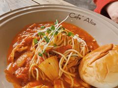 西红柿辣鸡意大利面-Cafe Alice咖啡爱丽丝(奥城店)