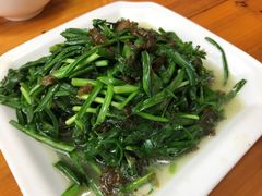 韭菜炒地皮菜-山里人家土菜馆(茅山店)