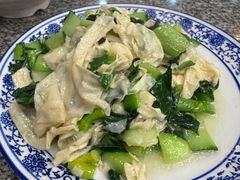 青菜炒腐皮-天台徐家小吃