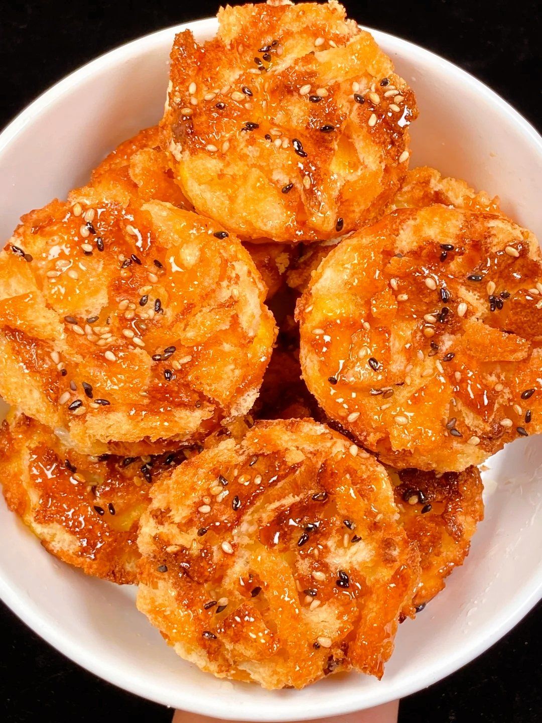 家里炸芝麻酥香脆可口
