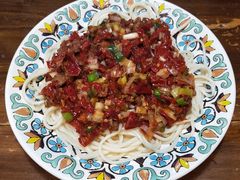 -歹歹的加个面过油肉拌面