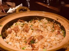 煲仔饭-大匠工房古船木艺术餐厅·猪肚鸡专门店(长白仙岛店)