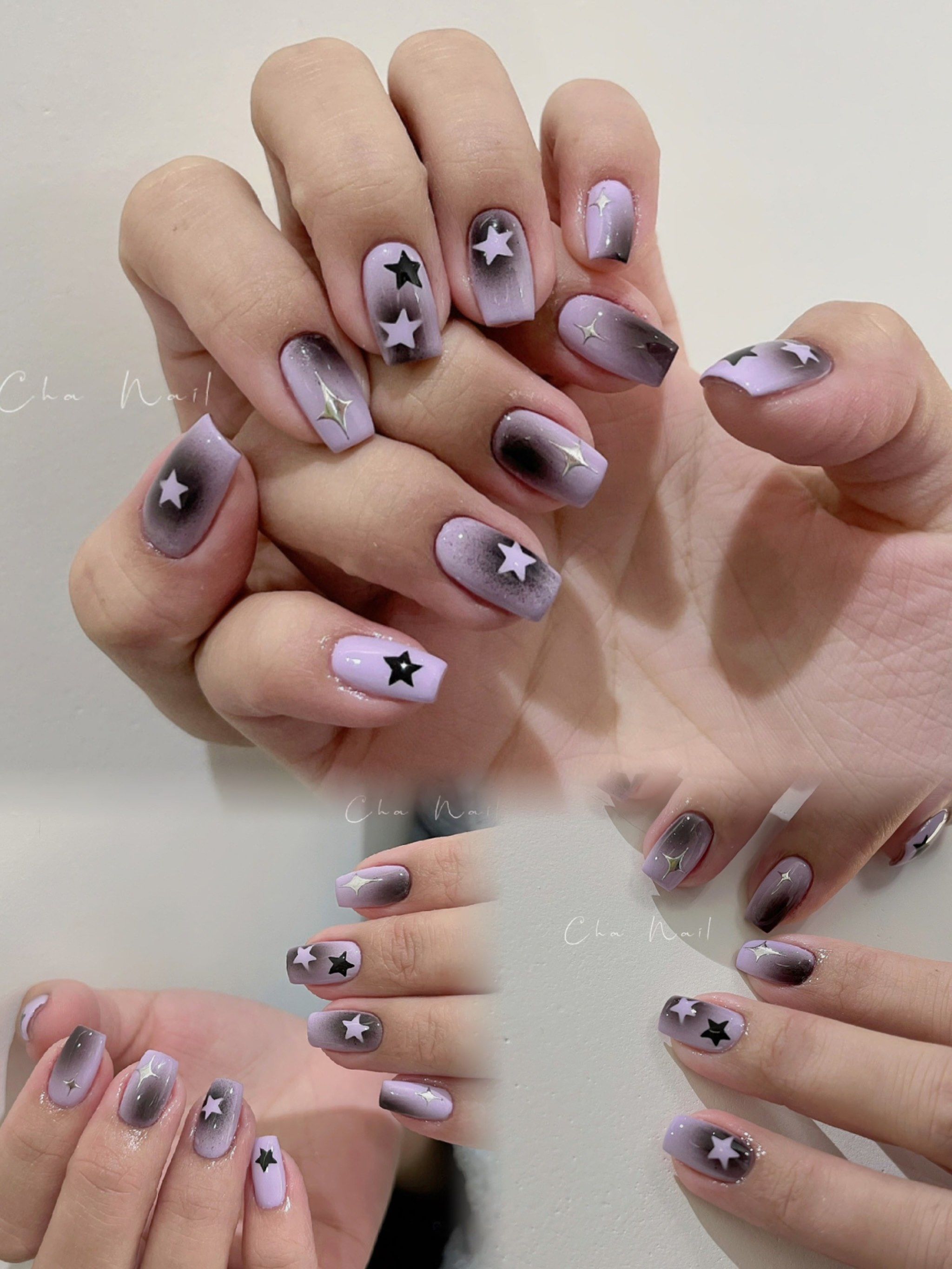 甜辣风星星美甲