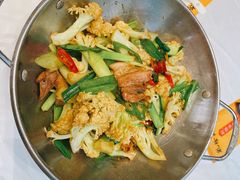 干锅有机花菜-乾隆美食·本帮菜(黄河路店)