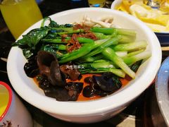 白灼菌菇菜心-新白鹿餐厅(虹桥南丰城店)