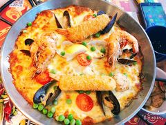 招牌芝士焗大虾海鲜饭-四季天方包子