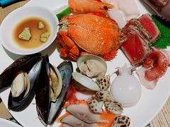 部分海鲜-海棠湾洲际-涛·海底餐厅·美人鱼·自助餐·海底隧道