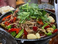 干锅牛肉丝-张关合渣(航空大道店)