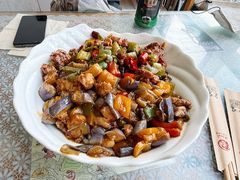 茄子肉丁小公鸡双拼拌面-文三里屯面馆(三里屯店)
