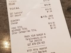 账单-Fergburger(皇后镇店)