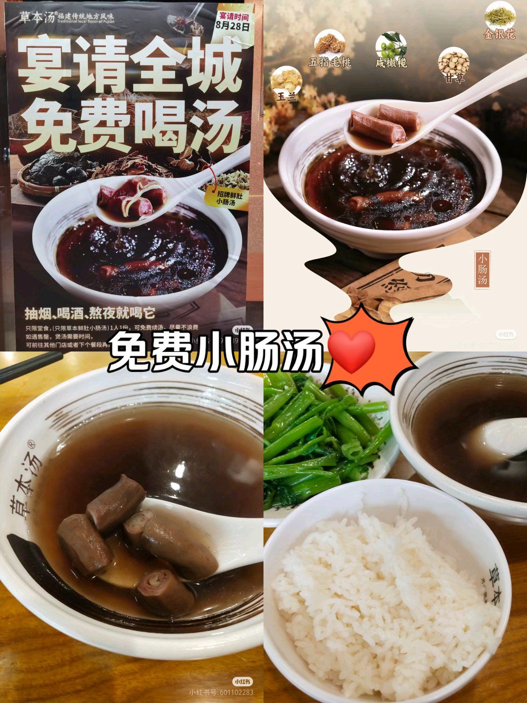 你喝免费的草本汤的小肠汤了吗