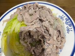 爆羊肉白菜粉丝-老爆肚满五香烧牛羊肉