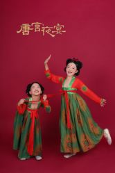 -后宫·古装汉服京剧儿童亲子全家福摄影