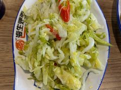 姜汁泡菜-海生炒面  盐池手抓羊肉馆(鼓楼南街店)