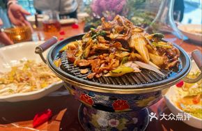 Grilled Lamb Ribs on Charcoal Skewer