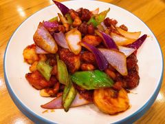 椒香虾仁爆鸡球-陈傻子餐厅(世纪都会店)
