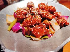 蒜香蜜汁排骨-绿茶餐厅(光谷世界城步行街店)