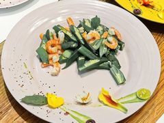 虾仁秋葵-甜阿姨·天台花园私房菜(万松园店)