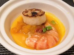 南瓜汁黑松露带子九节虾-白天鹅宾馆·流浮阁咖啡厅