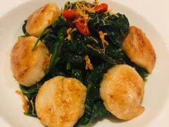 金瑶柱带子拌菠菜苗-宝丽轩中餐厅BAOLIXUAN