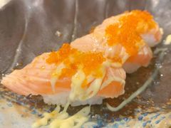 火焰焦糖三文鱼寿司-真剑日本料理·铁板烧(贵州路店)