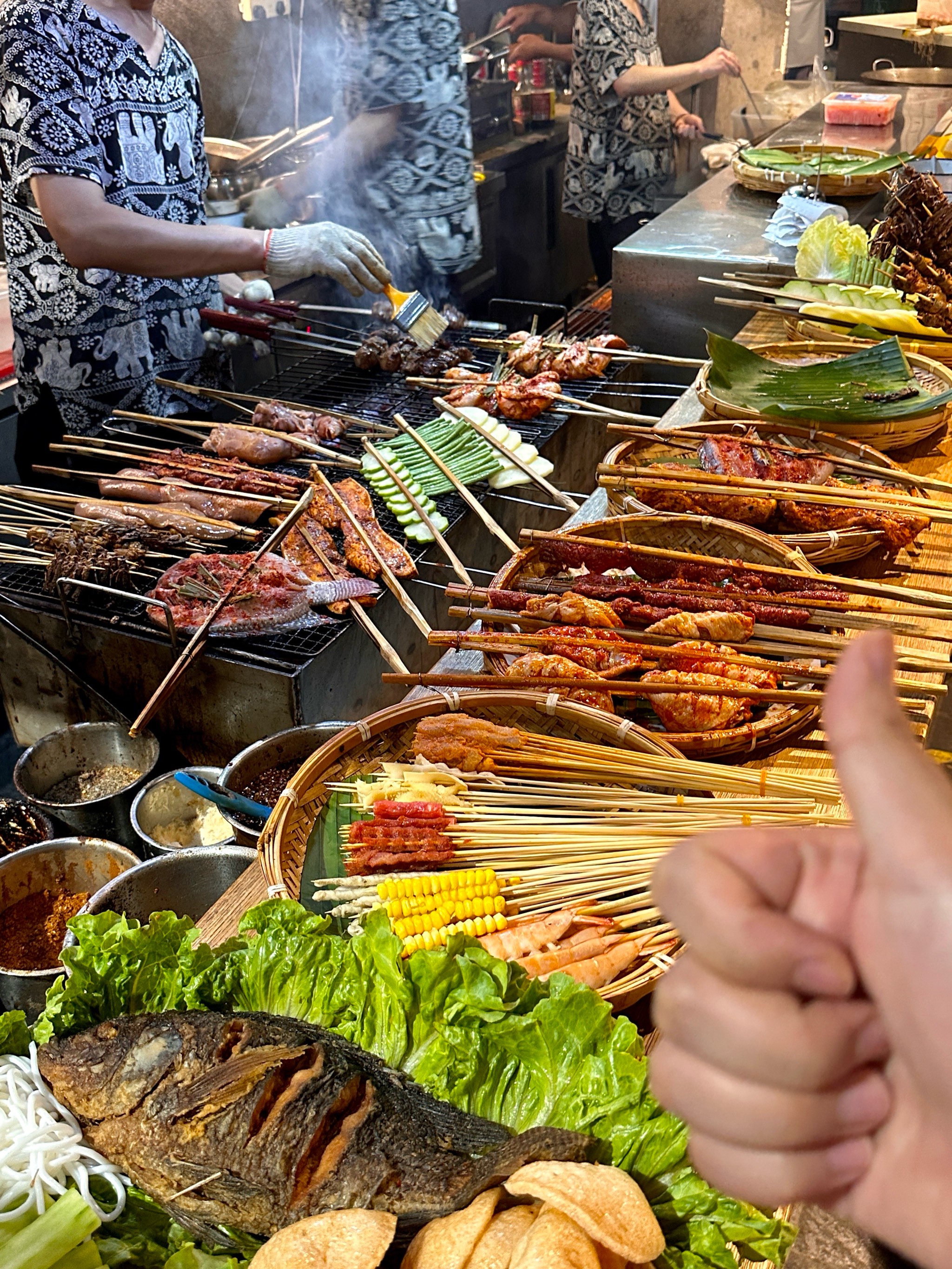 昆阳卧龙山庄烧烤图片