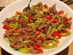茶油土芹菜炒黄牛肉-农耕记·湖南土菜(halo广场店)