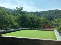 阳台看出去就是个大平台-杭州花家山庄
