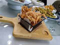 干炸小河虾-五谷粮煎饼卷大葱(景星店)