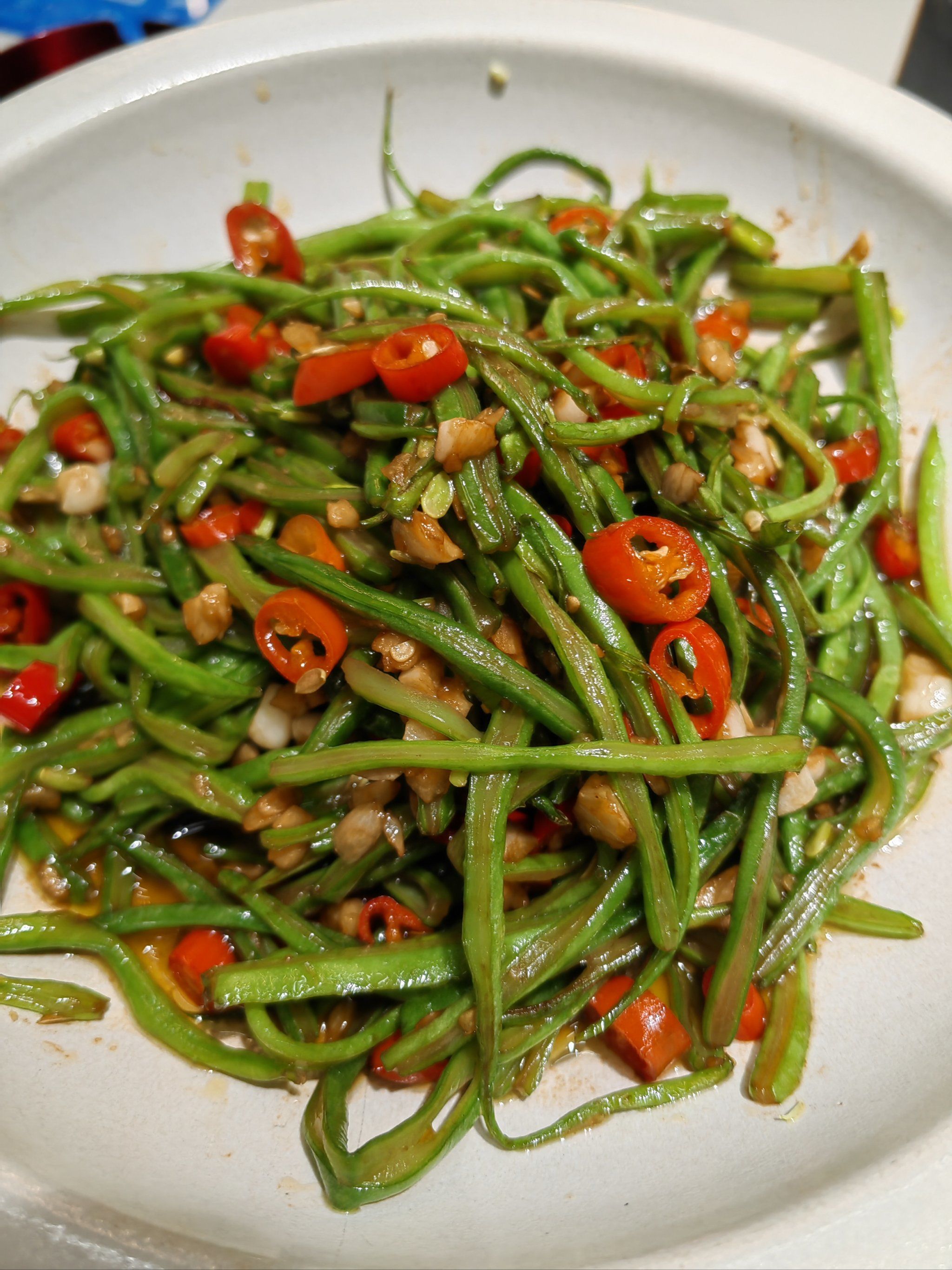 清新素食豆角小炒