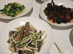 茭白炒现划鳝丝-玫瑰厅上海菜(兴国路店)