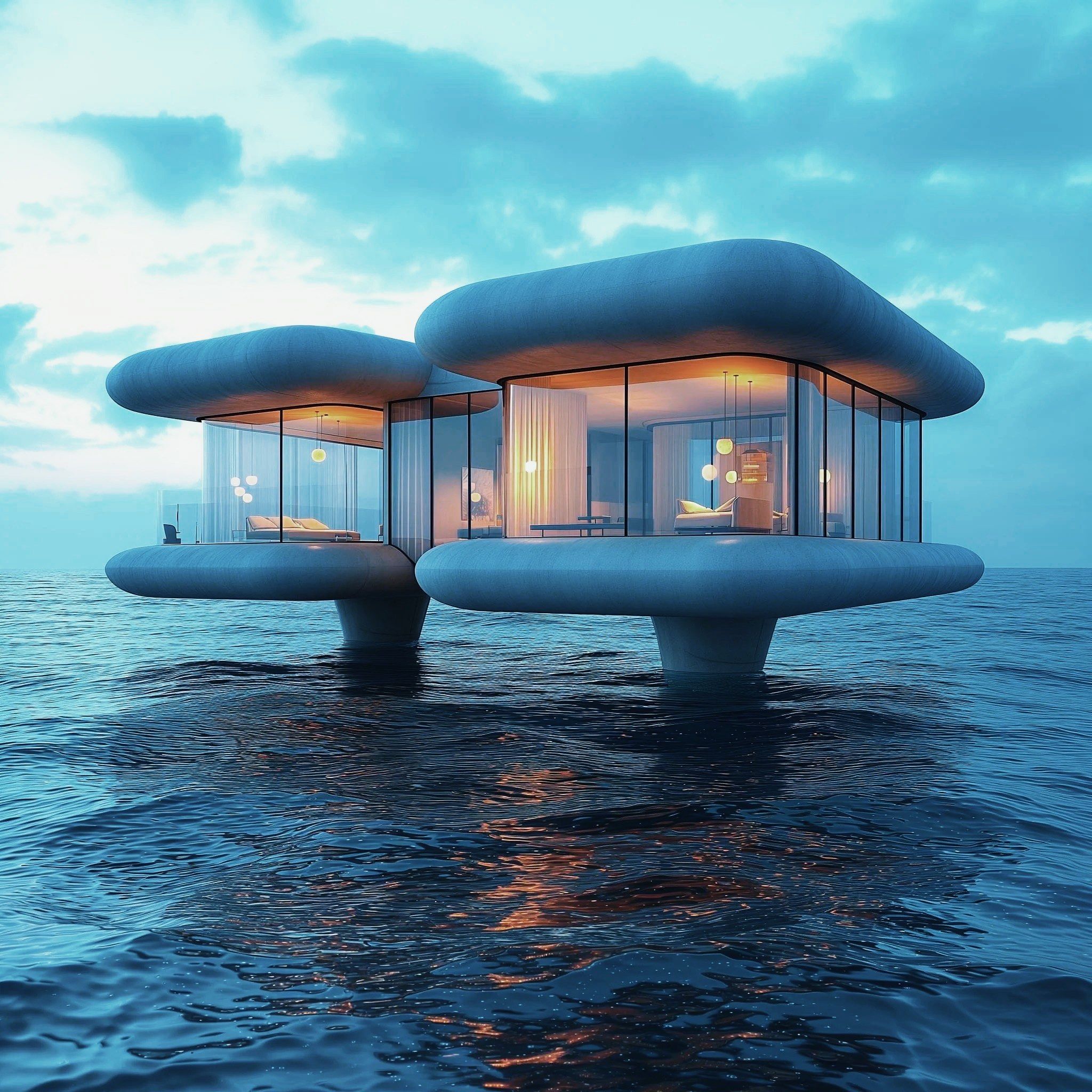 海上的唯美别墅