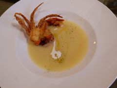 青蒜土豆汤配香脆软壳蟹-杭州久泰饭店·摩卡花园