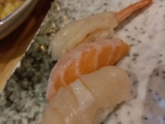 精選三昧(三文腩,一口帆立貝,赤蝦)壽司-板长寿司(铜锣湾店)