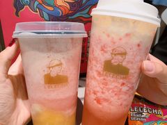 粉桃甘露冰冰茶-LELECHA乐乐茶(美罗城店)