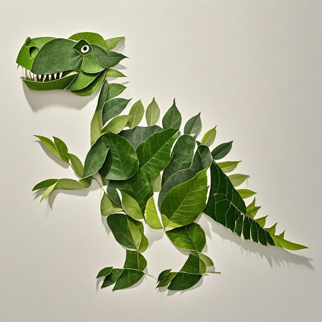 手把手教你制作『树叶画小恐龙』🦖
