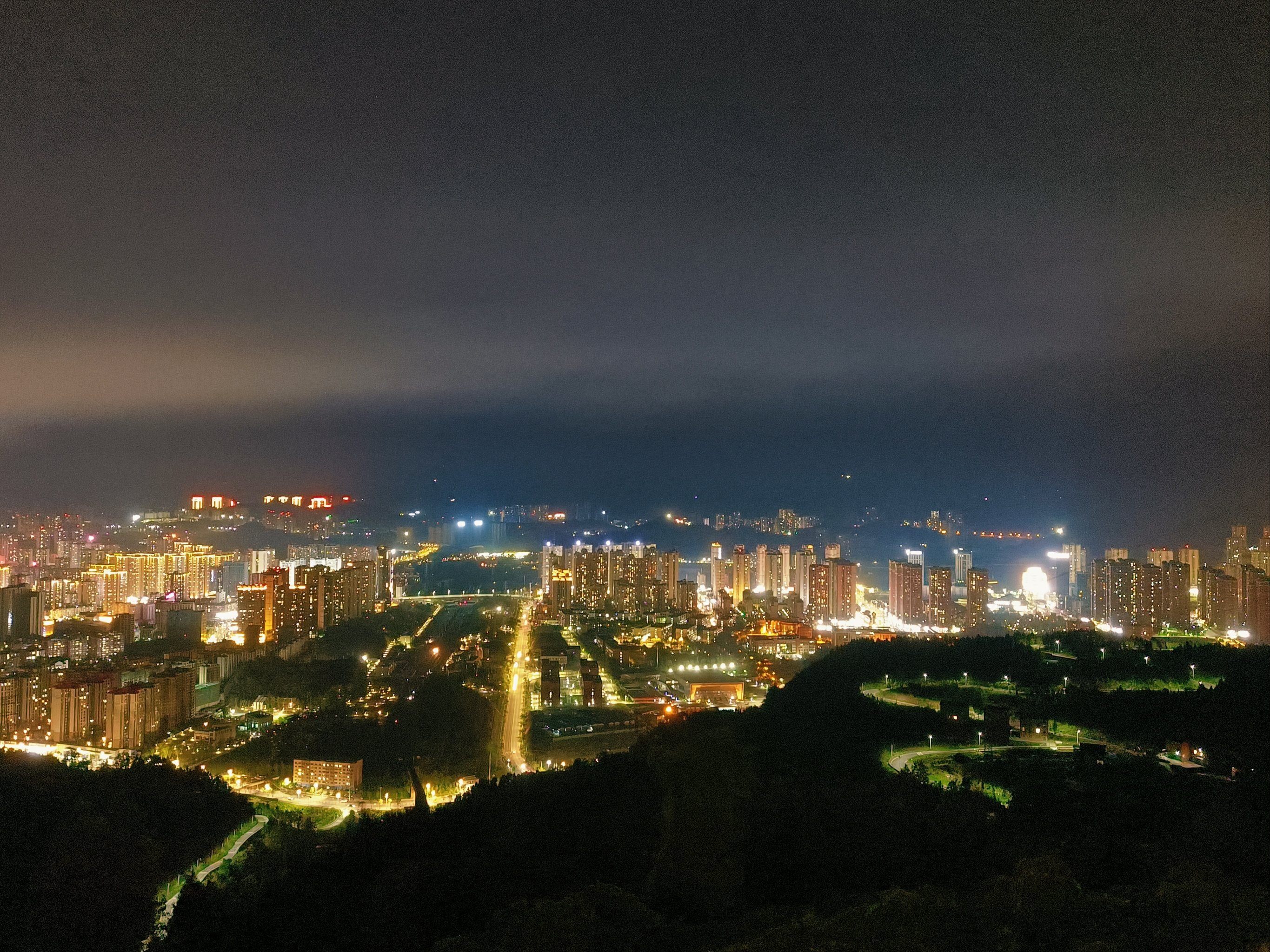 达州夜景图图片