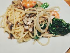 鲜虾蘑菇意面-斗牛士牛排(南京东路店)