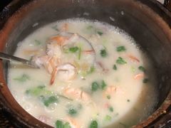 干贝排骨鲜虾粥-金穗园·砂锅粥.醉鸡煲火锅(长寿路店)