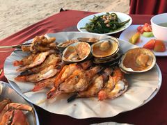 烤大虾-金巴兰海滩烛光bbq